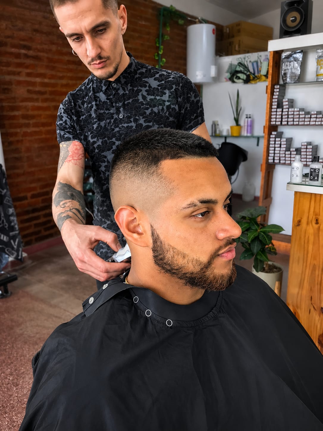 degrade alto y barba