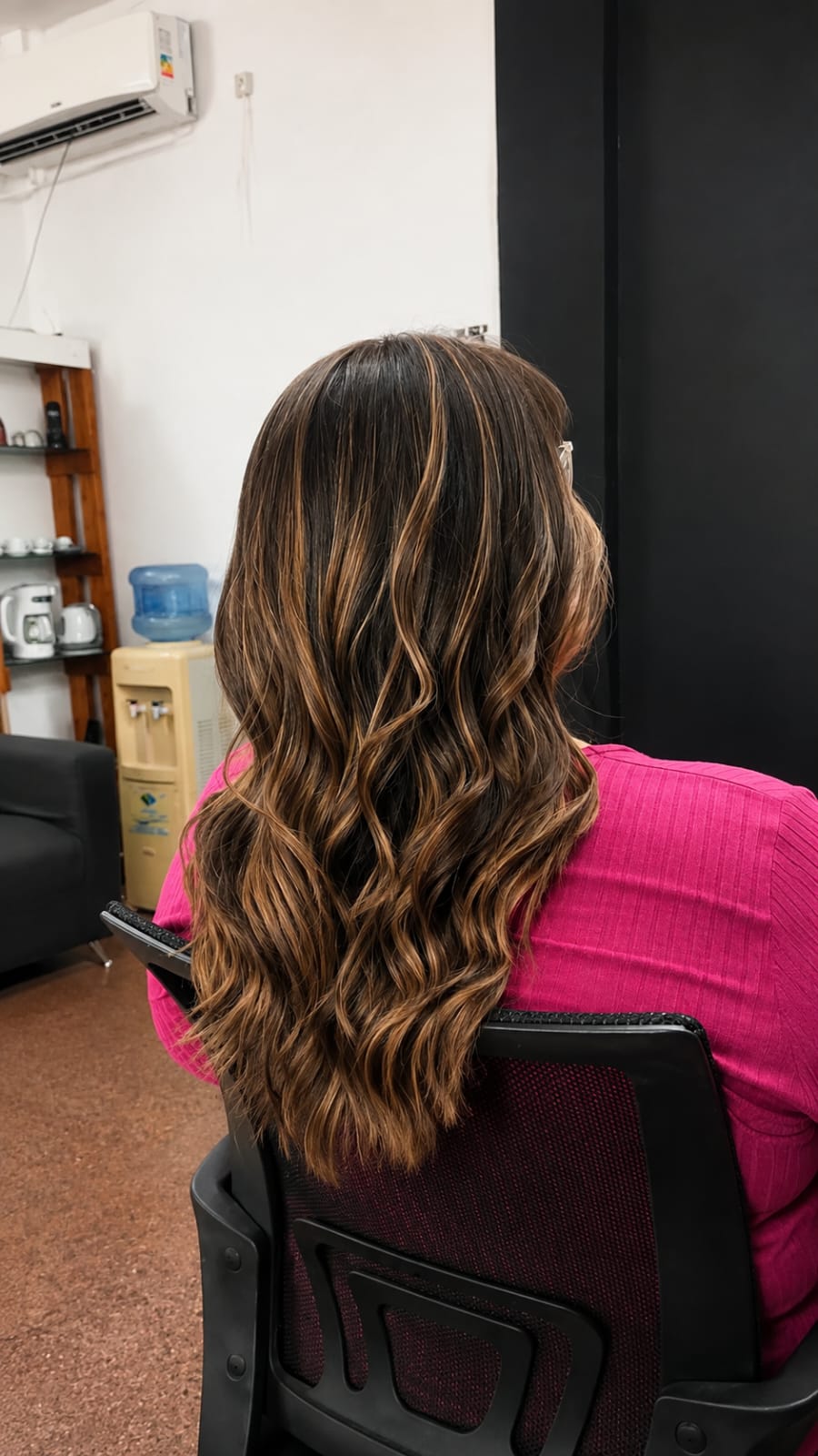balayage en tonos miel